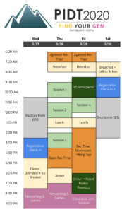 PIDT 2020 Block Schedule